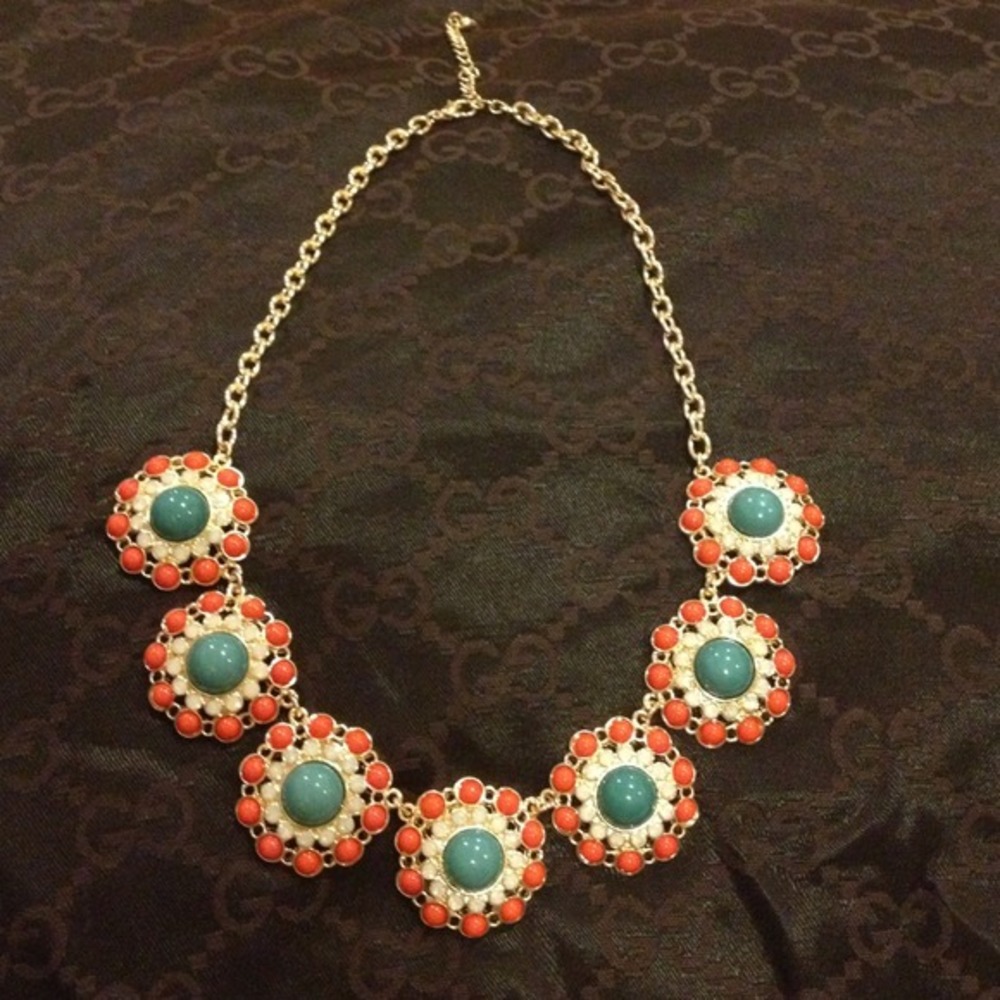 NWOT Bold multi color bubble necklace